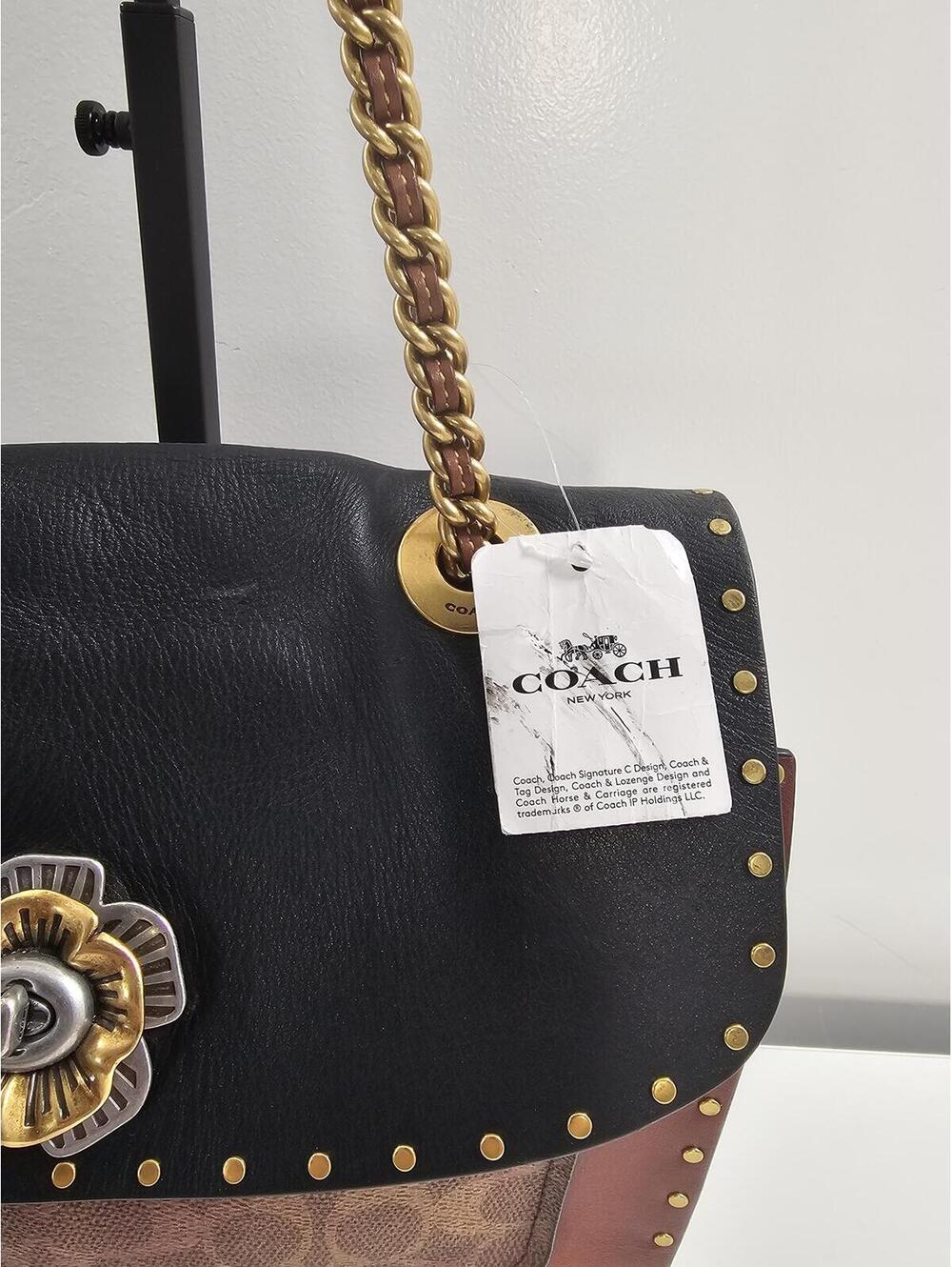 Coach Parker Signature Floral Turnlock Shoulder Bag NWT - Picture 3 of 15
